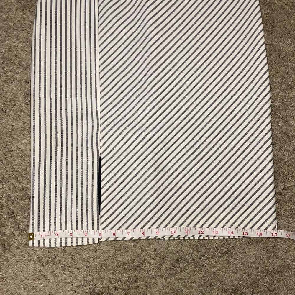 Cato A-Line Sleeveless Striped Dress Women’s Size 2 With Front Slit - Picture 5 of 9